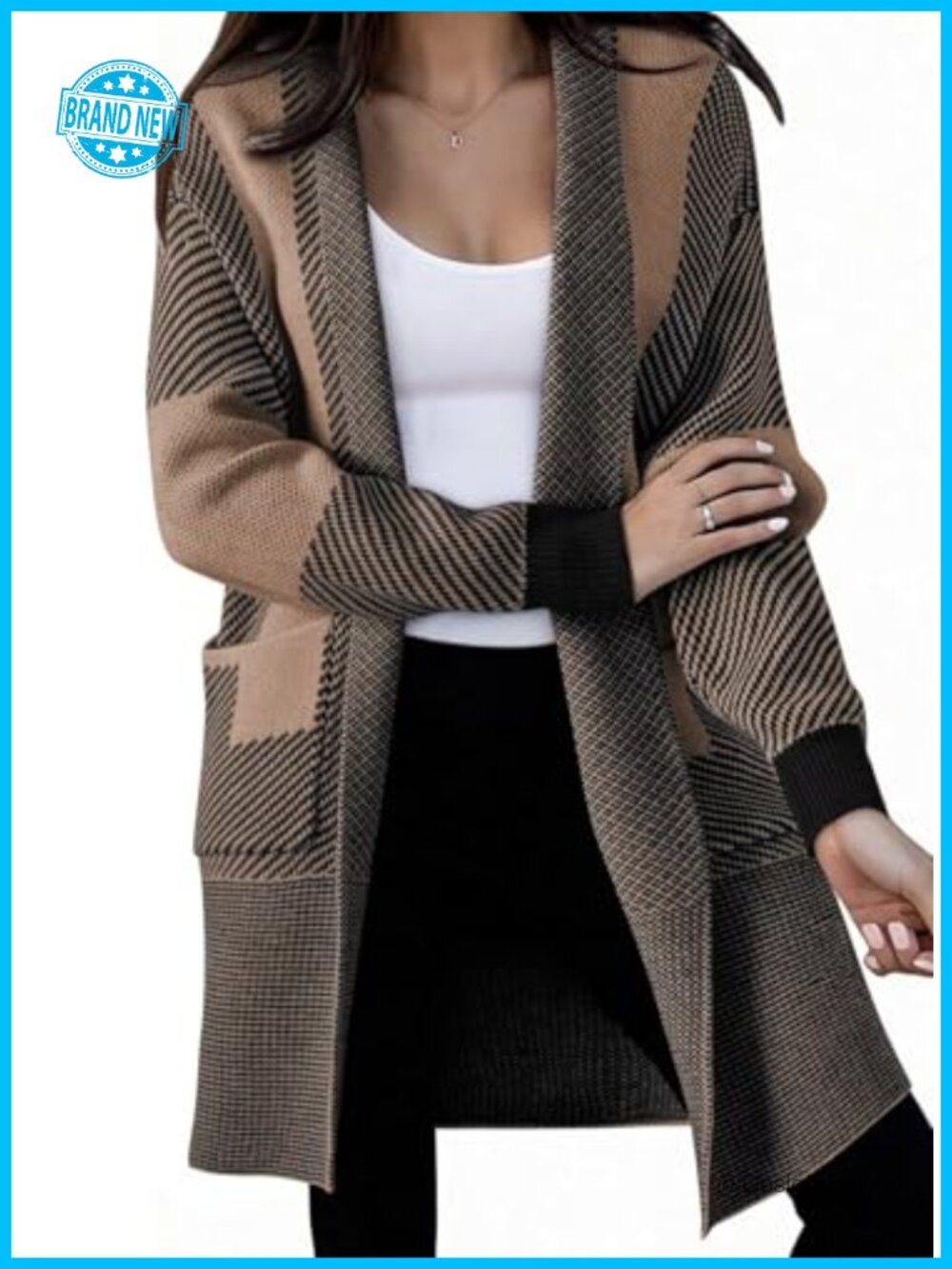Womens Long Cardigan Oversized Fall Sweater with Pockets Cozy Knit